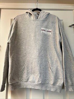 Graphic Pullover Hoodie in Gray
